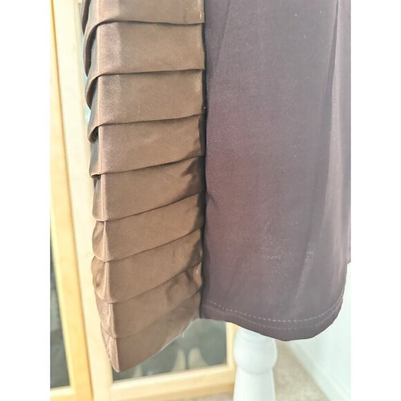 Franccesca Bellini Women Sleeveless Embellished‎ Lined Midi Dress. Brown. S/M - Picture 9 of 14